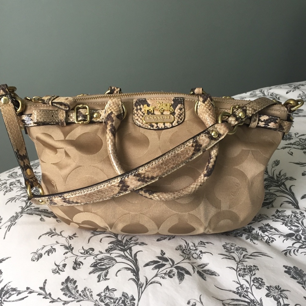 Coach Madison Op Art Sateen Satchel